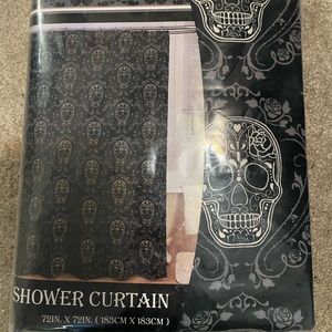 NEW Skull Shower Curtain 💀